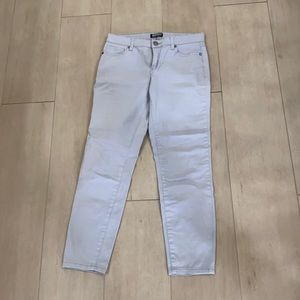 Ankle straight fit light blue pants